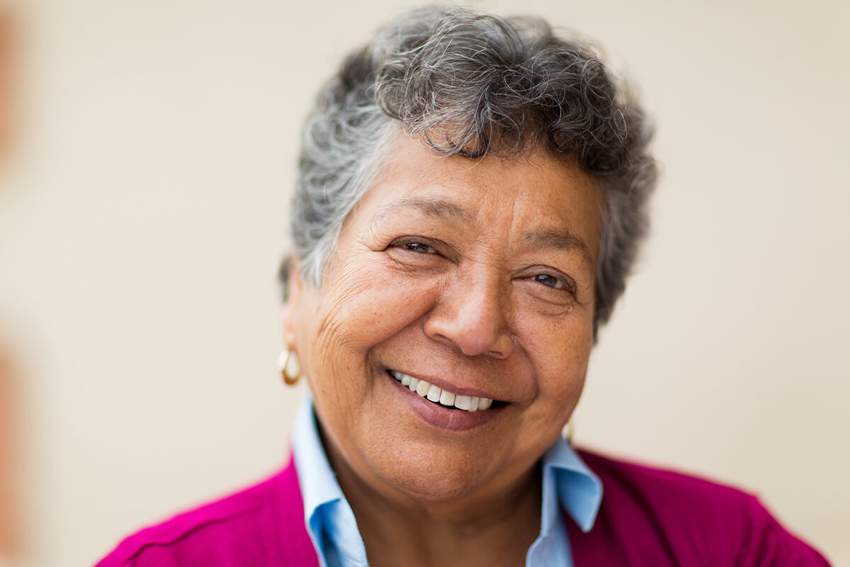 headshot of smiling older woman